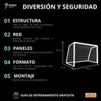 Mainake Hércules - Porteria de fútbol con 3 paneles intercambiables