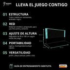 Mainake Euribia | Red de Fútbol Tenis y Multideporte 4 en 1 Portátil