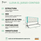 Mainake Euribia | Red de Fútbol Tenis y Multideporte 4 en 1 Portátil