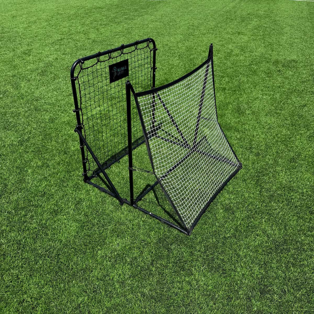 Reboteador de fútbol red trayectoria parabólica