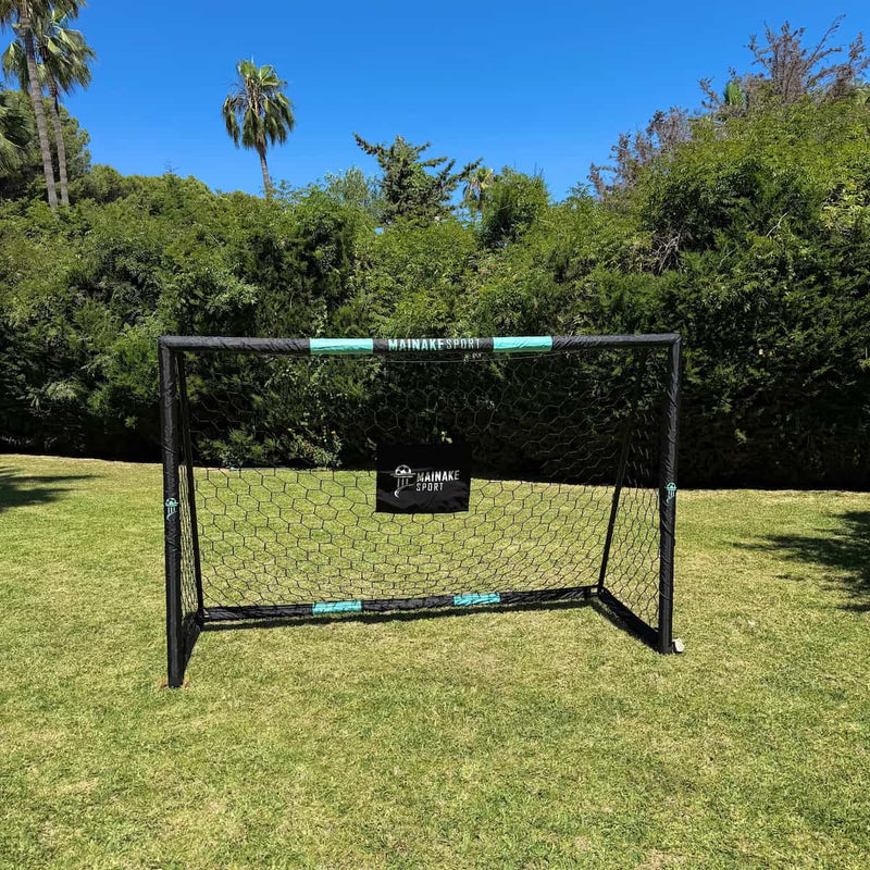 Porteria de fútbol con cubre palos y protección antigolpes