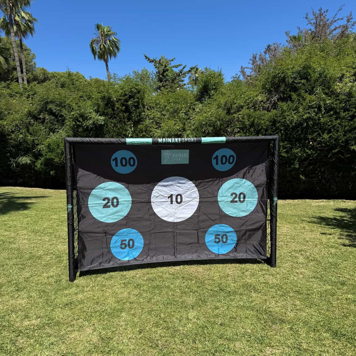 Porteria de fútbol con panel intercambiable de puntos